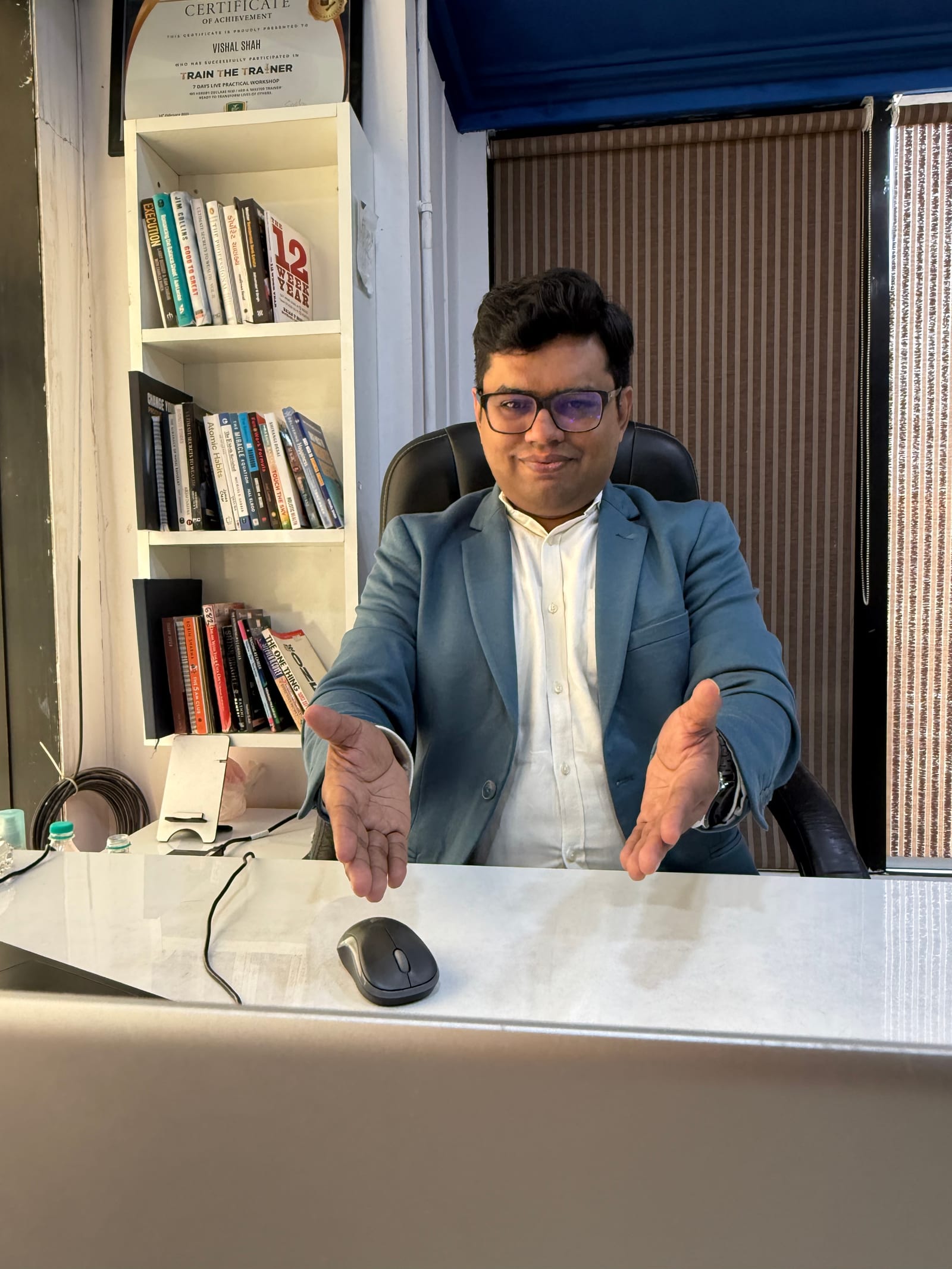 Vishal Shah welcoming business owners during a webinar
