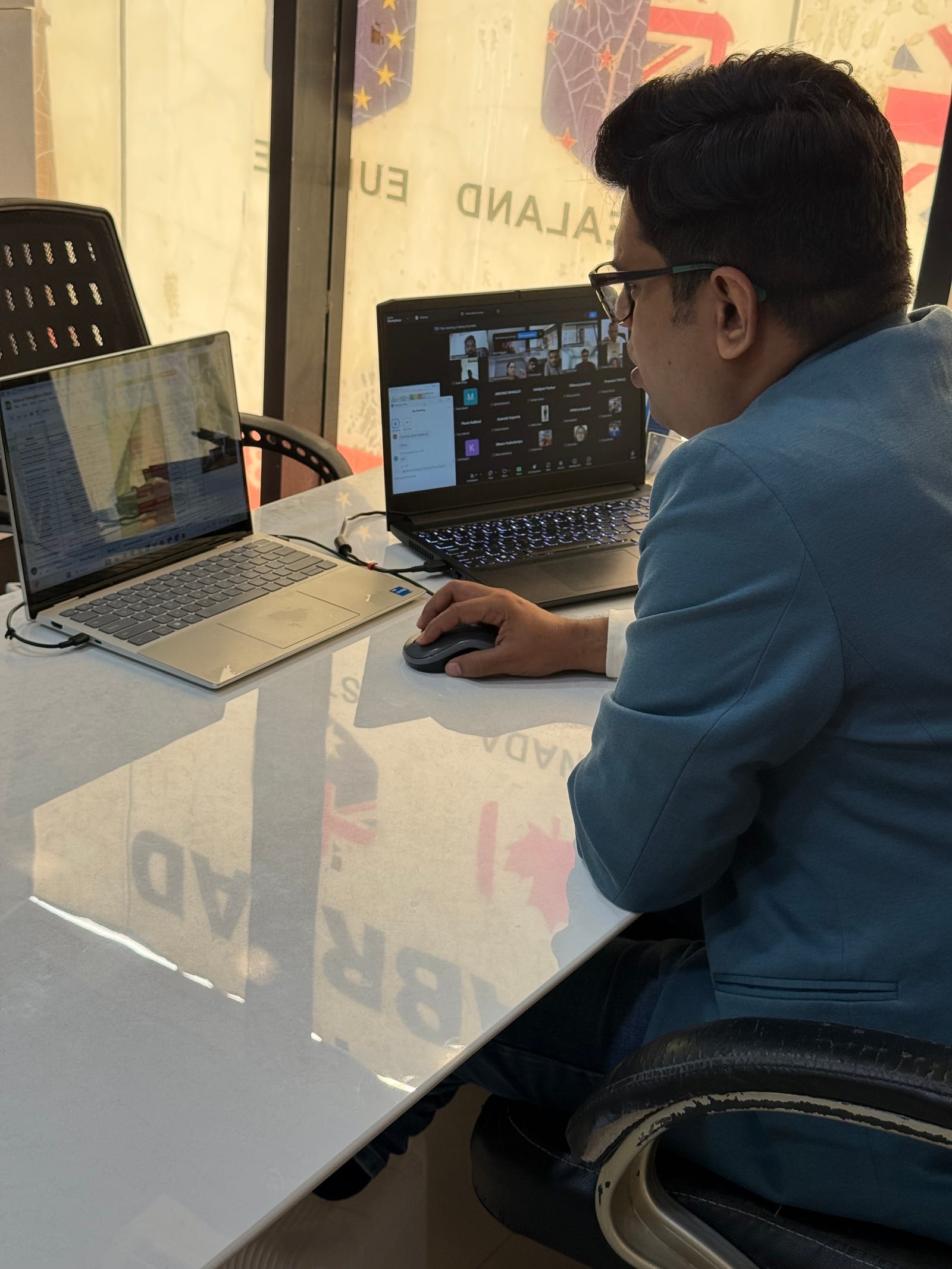 Vishal Shah reviewing participant progress during the webinar